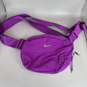 Nike Sportswear Futura 365 Fanny Pack Purple Gold Swoosh Waist Bag CW9304-553